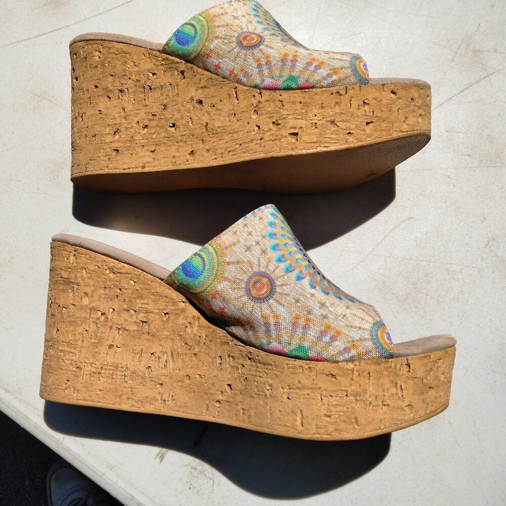 Sbicca Womens Starboard Wedge Sandal Vintage Collections Size 7 NOS with Box - Picture 4 of 7